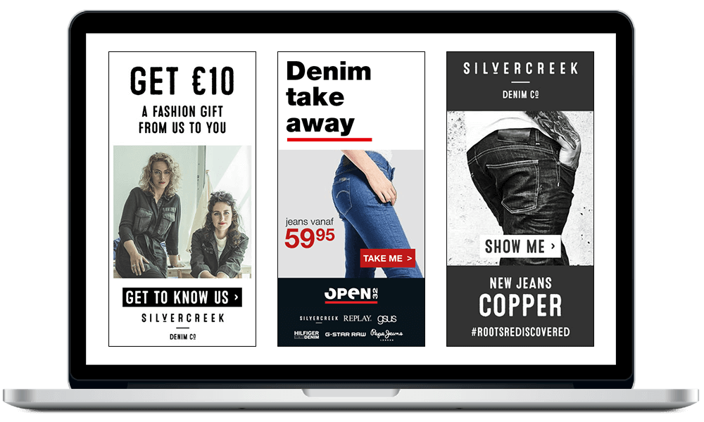 HTML5 banners. Arloz - Webdesign e-commerce en grafische vormgeving. Portfolio ads & banners: 300x600 Google Ads banneradvertentie voorbeelden door Arloz.