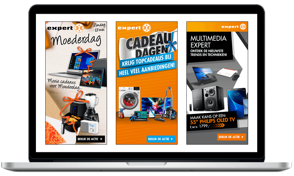 HTML5 banners. Arloz - Webdesign e-commerce en grafische vormgeving. Portfolio ads & banners: 300x600 Google Ads banneradvertentie voorbeelden door Arloz.
